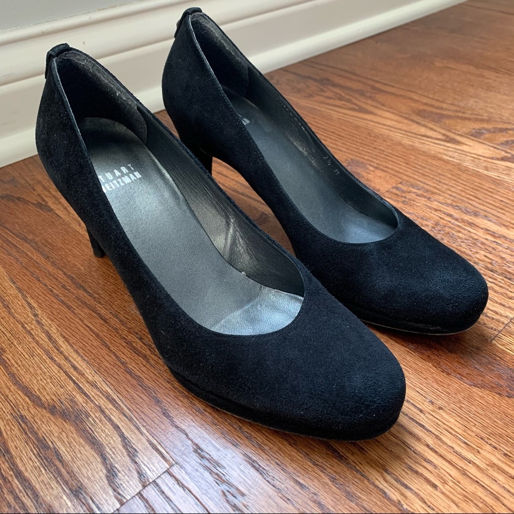 [Stuart Weitzman] Black Suede Heels - 7.5